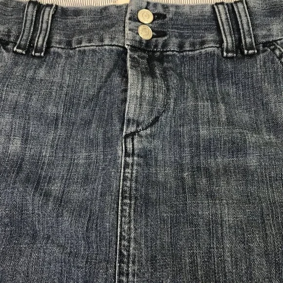 GAP Limited Edition Jean Skirt Size 0 Medium Wash Blue Denim Pencil With Pockets - Picture 2 of 10